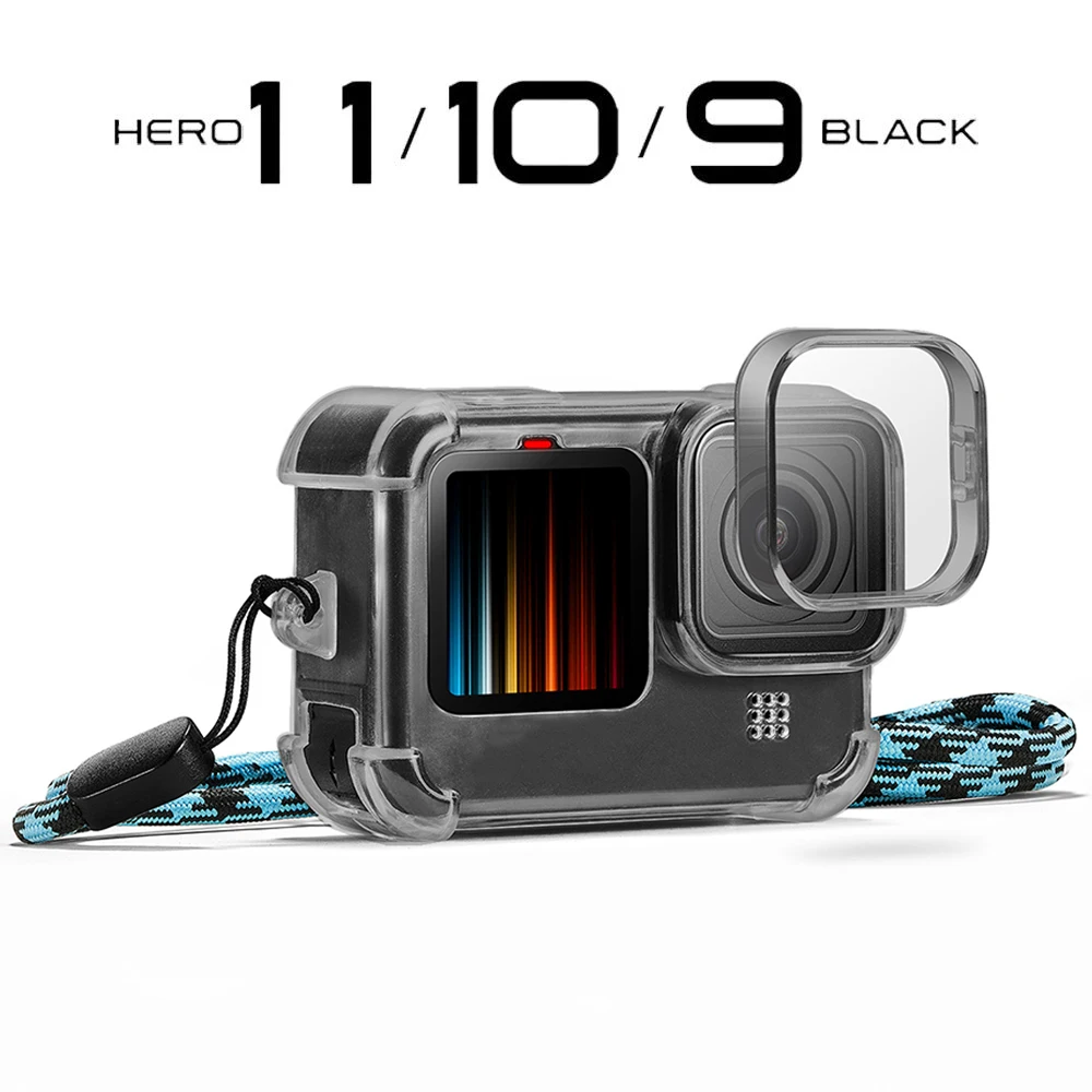 

Air Armor Anti-fall Case GoPro Hero 11 10 9 Black Transparent TPU Shockproof Cover Soft Standard Housing Rubber Silicone Shell