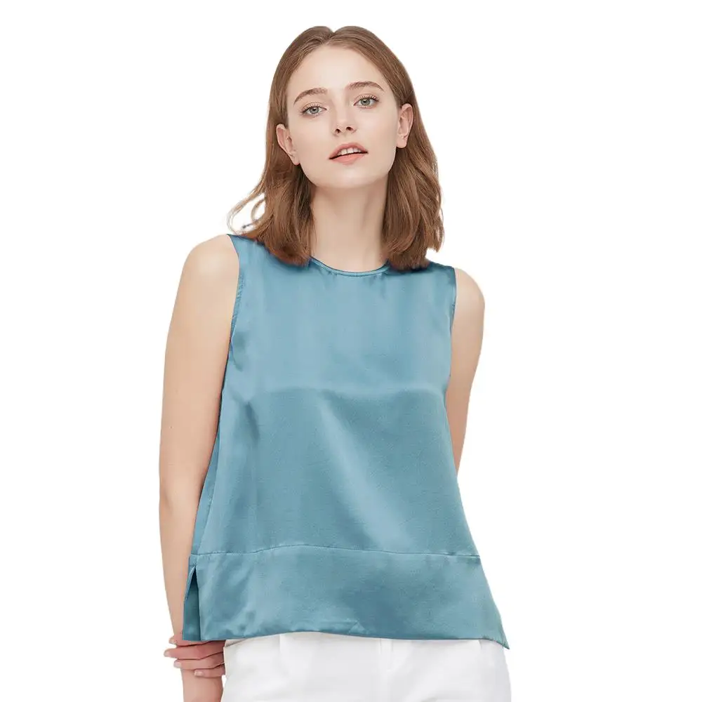 

22mm Silk Tank Tops Elegant Round Neck Women Camisole NEW Free Shipping
