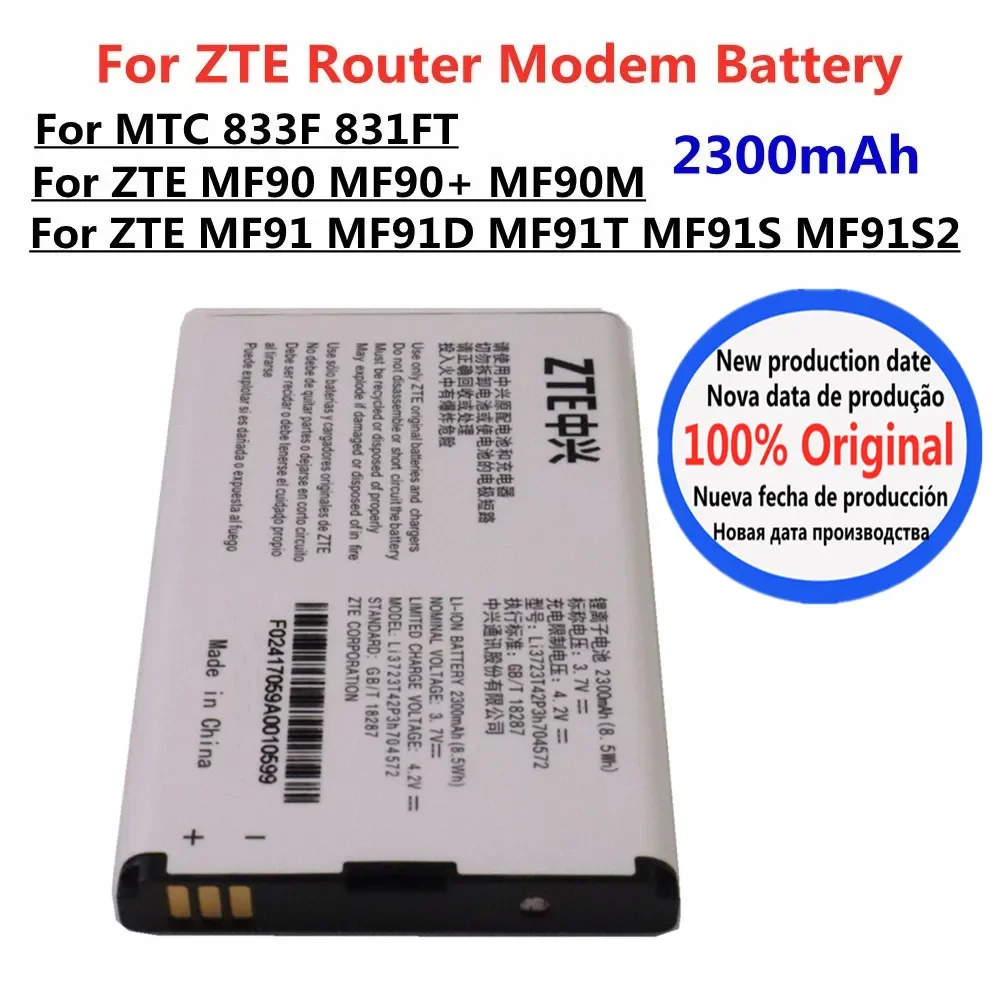 Оригинальный Li3723T42P3h 704572 Аккумулятор для ZTE MF91 MF90 + MF90M MF91D MF91T MF91S MF91S2 MTC 833F 831FT 4G Wi-Fi