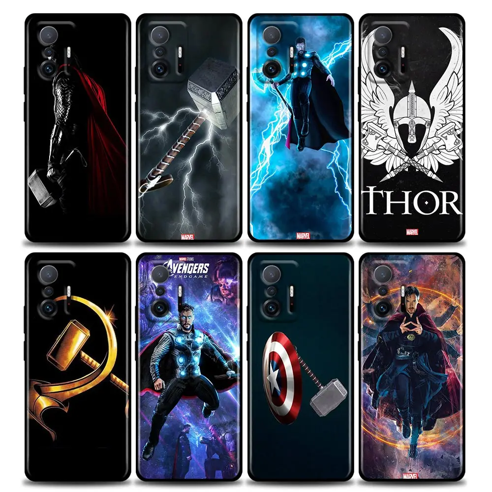 

Marvel Phone Case for Xiaomi Mi 11i 12 12X 11 11X 11T Poco X3 NFC M3 Pro F3 GT M4 Case Soft Silicone Cover COOL Marvel Hero Thor