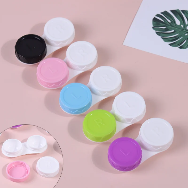 

10pcs/5PCS Colored Contact Lenses Case L+R Companion Box For Travel Lens Beauty Pupil Storage Eyewear Accessories 1set