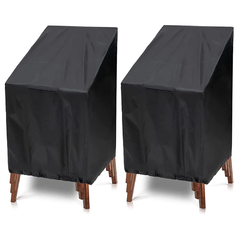 

2Pcs Patio Chair Covers,Waterproof Garden Outdoor Chair Covers High Back Stackable Chair Covers Outdoor Furniture Covers