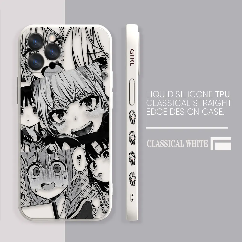 Case For Apple iPhone 14 13 12 11 Pro XS Max Mini X XR SE 7 8 6 6S Plus Case Funda Cqoue Shell Capa Cute Kawaii Nifty Girl Anime