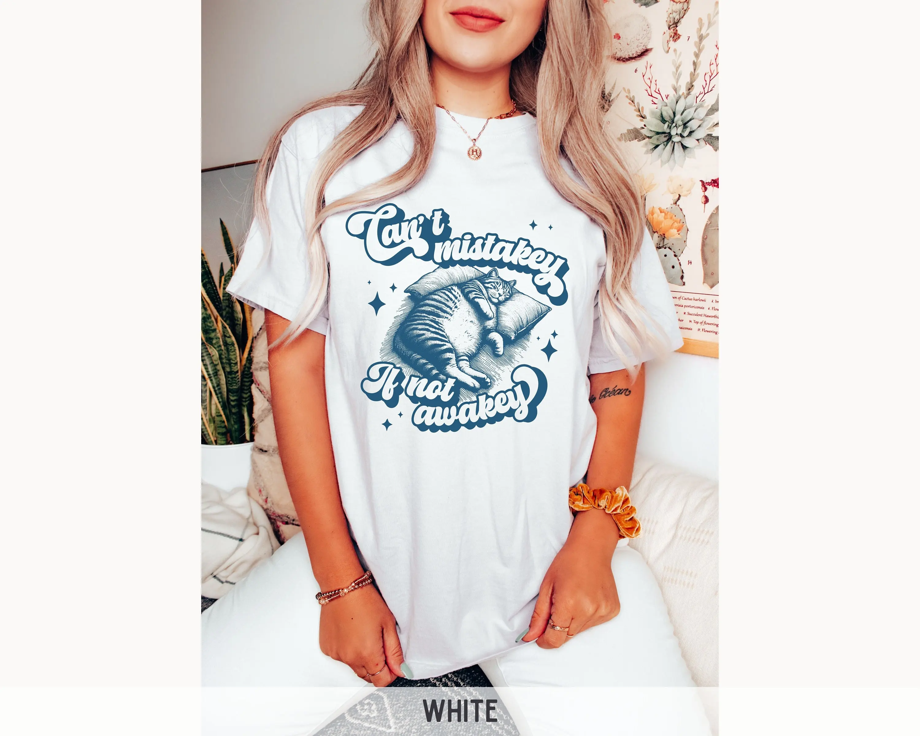 Забавная Ретро футболка с кошкой cannot Mistakey If Not Awakey для романтического здоровья и