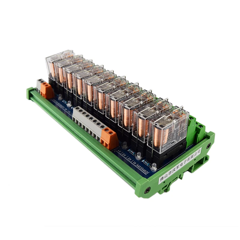 10-канальный релейный модуль Huaqingjun DPDT 24VDC 5A электромагнитные реле для парковочной