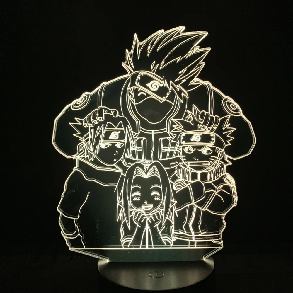 

Anime Naruto 3D Night Light Colorful Dormitory Bedroom Decoration Creative Energy Saving Lamp Children's Toys Birthday Gift