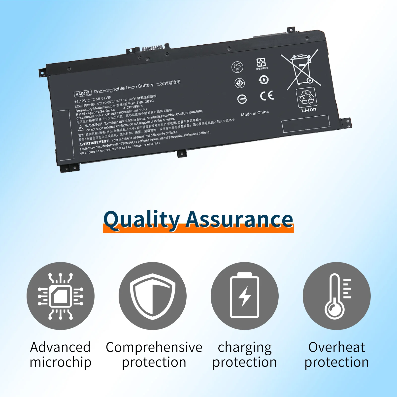 Аккумулятор BVBH SA04XL для HP Envy X360 15-DR 15-DR0010TX