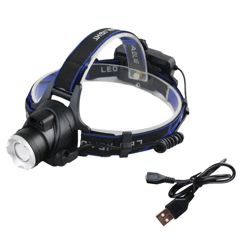 

Фонарь налобный Аккумуляторный водонепроницаемый с зарядкой от USB