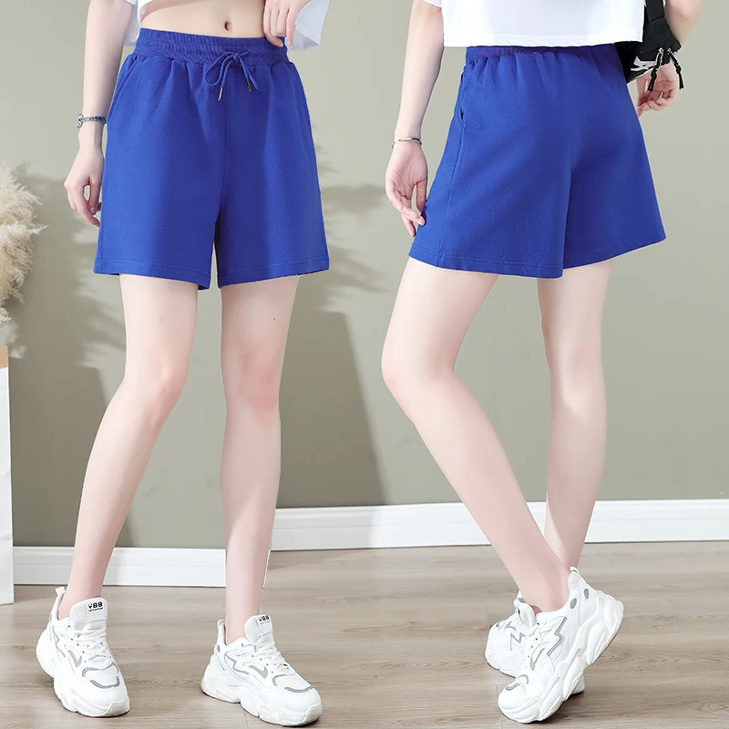 Fashion And Versatile Shorts Comfortable Elastic Waist Pure Cotton 5-Point Trousers Women'S Casual Summer Loose Beach Pants