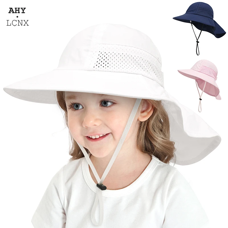 

0-6Y Summer Baby Bucket Hat Beach Sun Protection Cap For Children Fisherman Hats Little Girls Boys Kids Panama Cap Accessories