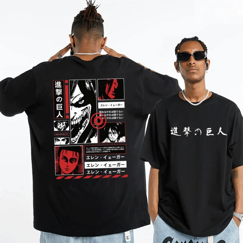 

Kawaii Anime Attack on Titan Ellen Print T-Shirt Gothic Dark Hip Hop Short Sleeve Unisex Fashion Streetwear