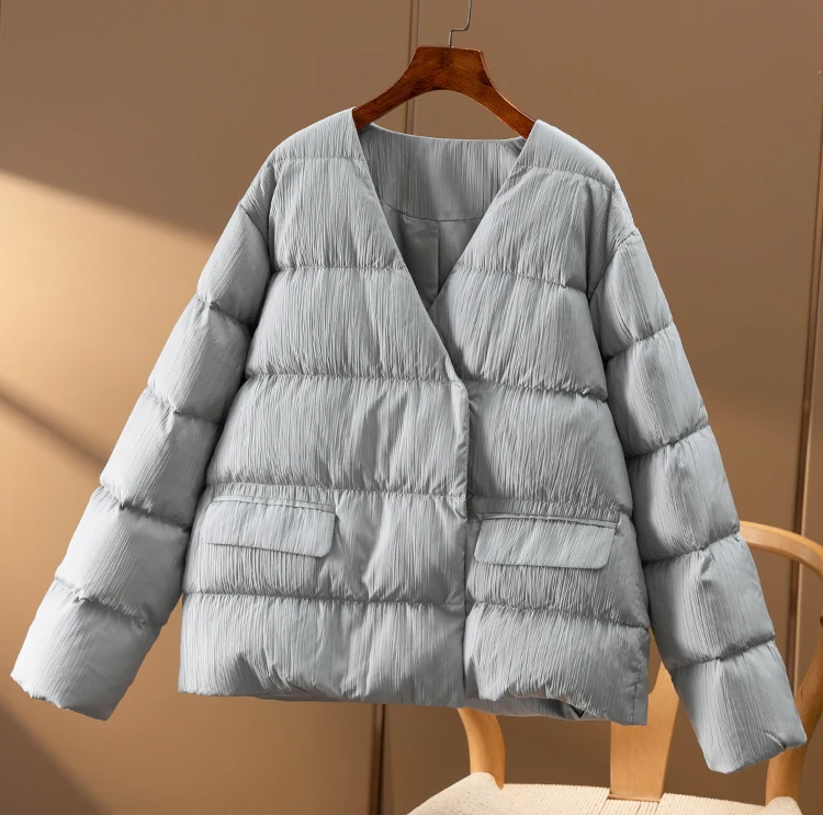 Spring New 2023 Abrigo Mujer  Casacos Femininos Inverno 2022  90%  White Goose Down  Casual  Winter Coats Women
