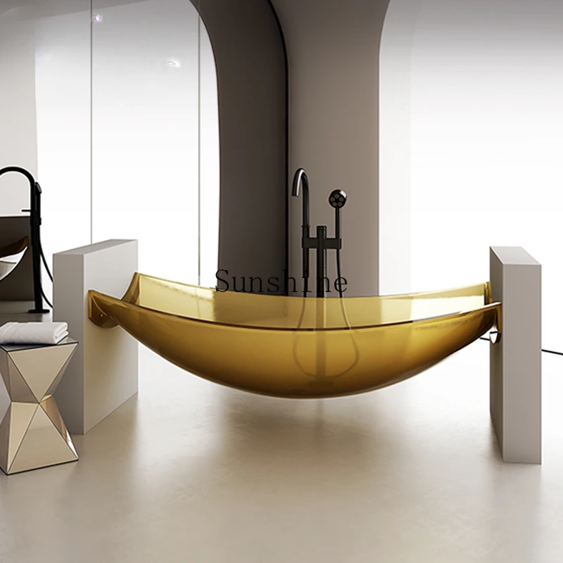 Прозрачная подвесная ванна-гамак в форме корабля большая ванна из бытовой смолы