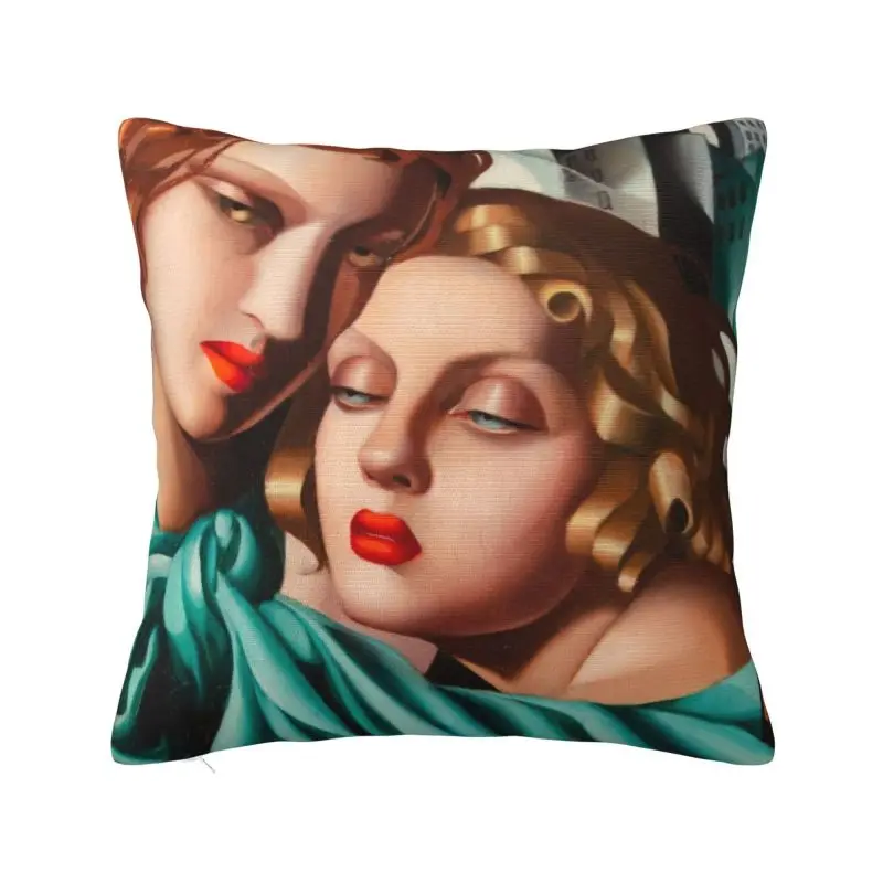 

The Girls By Tamara De Lempicka Cushion Covers Pretty Women Famous Artwork Velvet Cute Pillow Decor Home