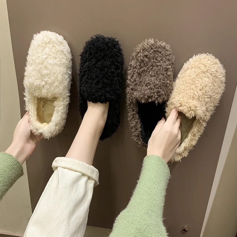 Зимняя обувь женские лоферы на меху повседневные кроссовки Modis с круглым носком