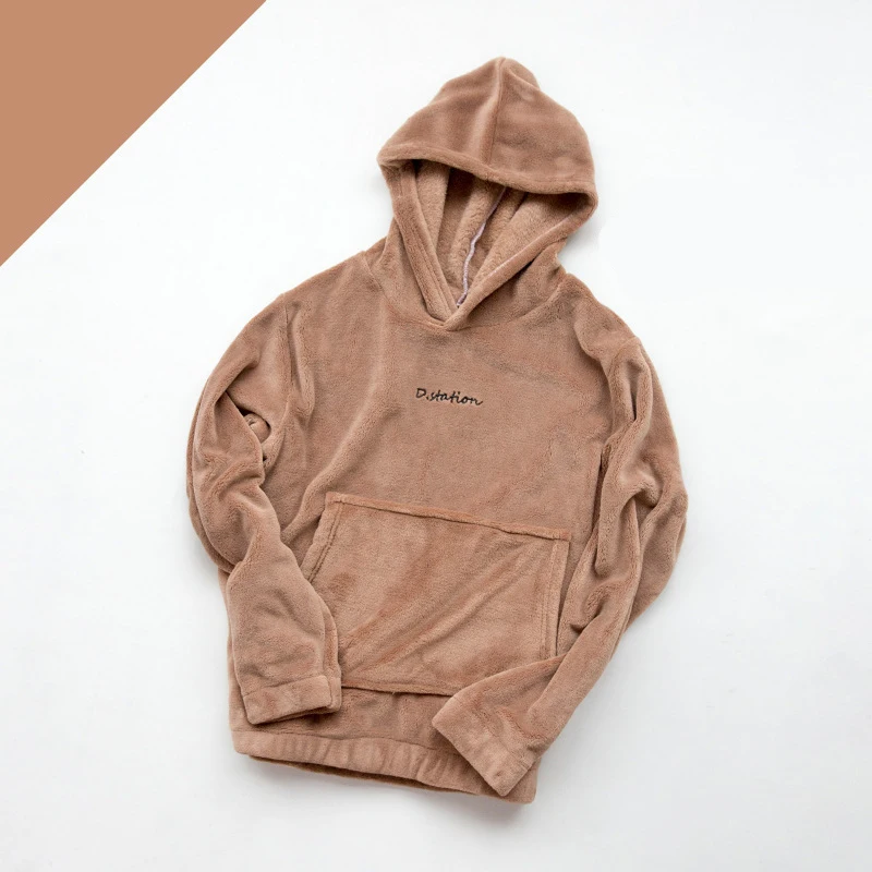 Women And Men Nightgown Suit Embroidery Exquisite Thicken Autumn Winter Keep Warm Hoodie Design Various Colors