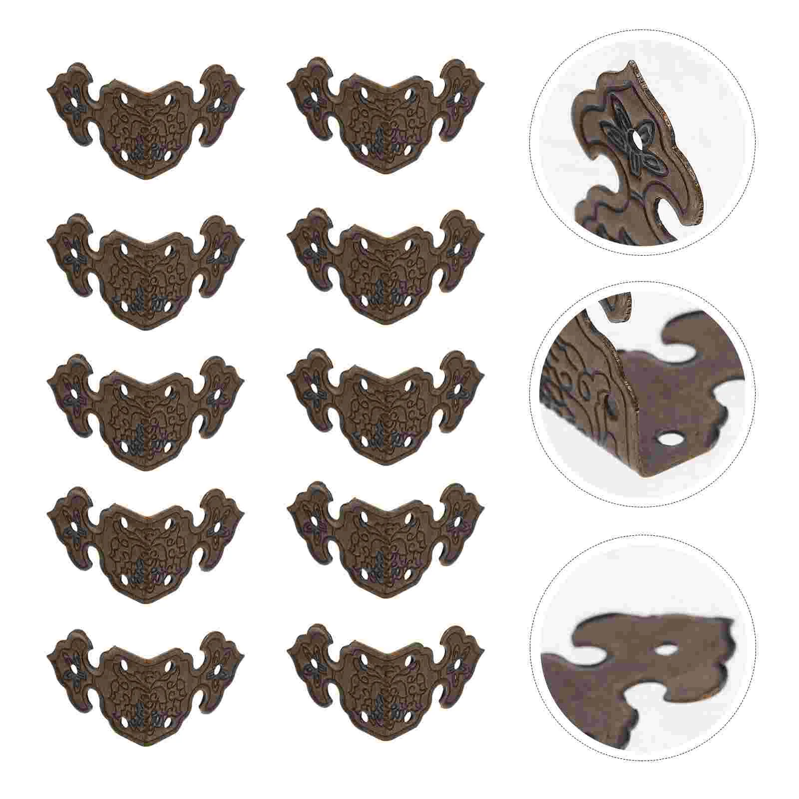 

10Pcs Brass Corner Protector Brass Jewelry Box Wood Box Corner Protector