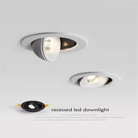 spot led downlight recessed ceiling lamp 5w 7w 12w dimmable white black indoor led spot light 360%c2%b0 adjustable for living room s