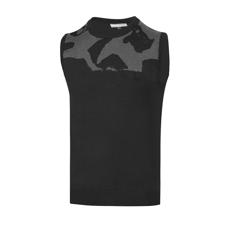 

Новинка осенне-зимняя мужская одежда свитер без рукавов для гольфа Модный повседневный терможилет большого размера белого или черного цвета Бесплатная доставка