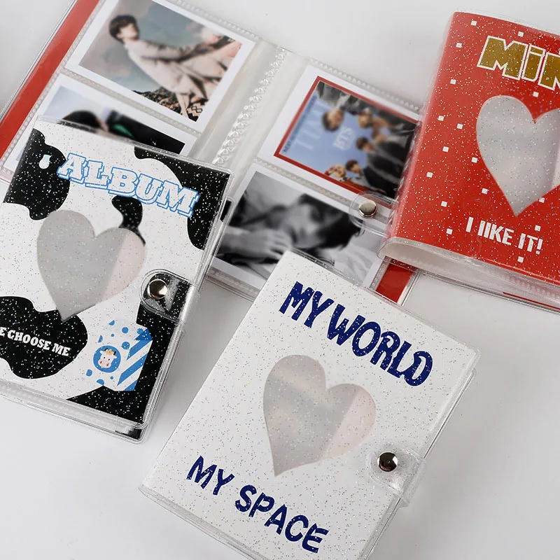 

Cute Cartoon Photo Album Card Holder Receipt Storage Transparent Plug-in Photo Holders Business Card Bag Photocard Holder