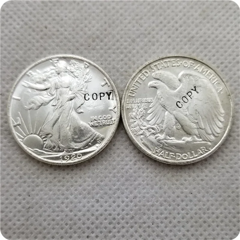 1920-P S D Walking Liberty Половина доллара МОНЕТА КОПИЯ памятные монеты-реплики монет