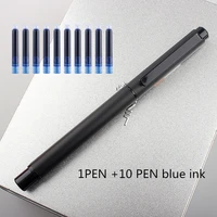 student metal fountain pen replacable ink set ink 0 38 mm school pens office supplies stationery for writing
