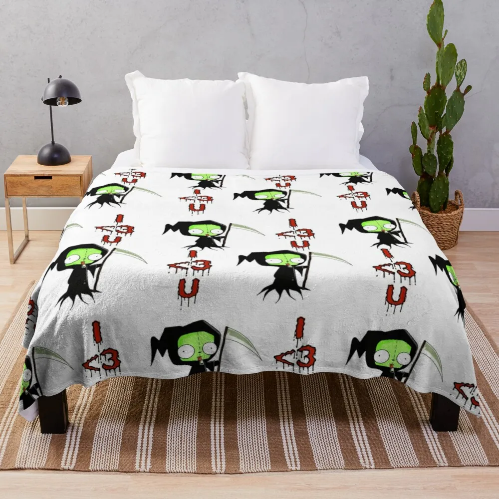 

Invader Zim Gir Grim Reaper H Blanket Blanket Throw Anti-Pilling Flannel Throw Blankets