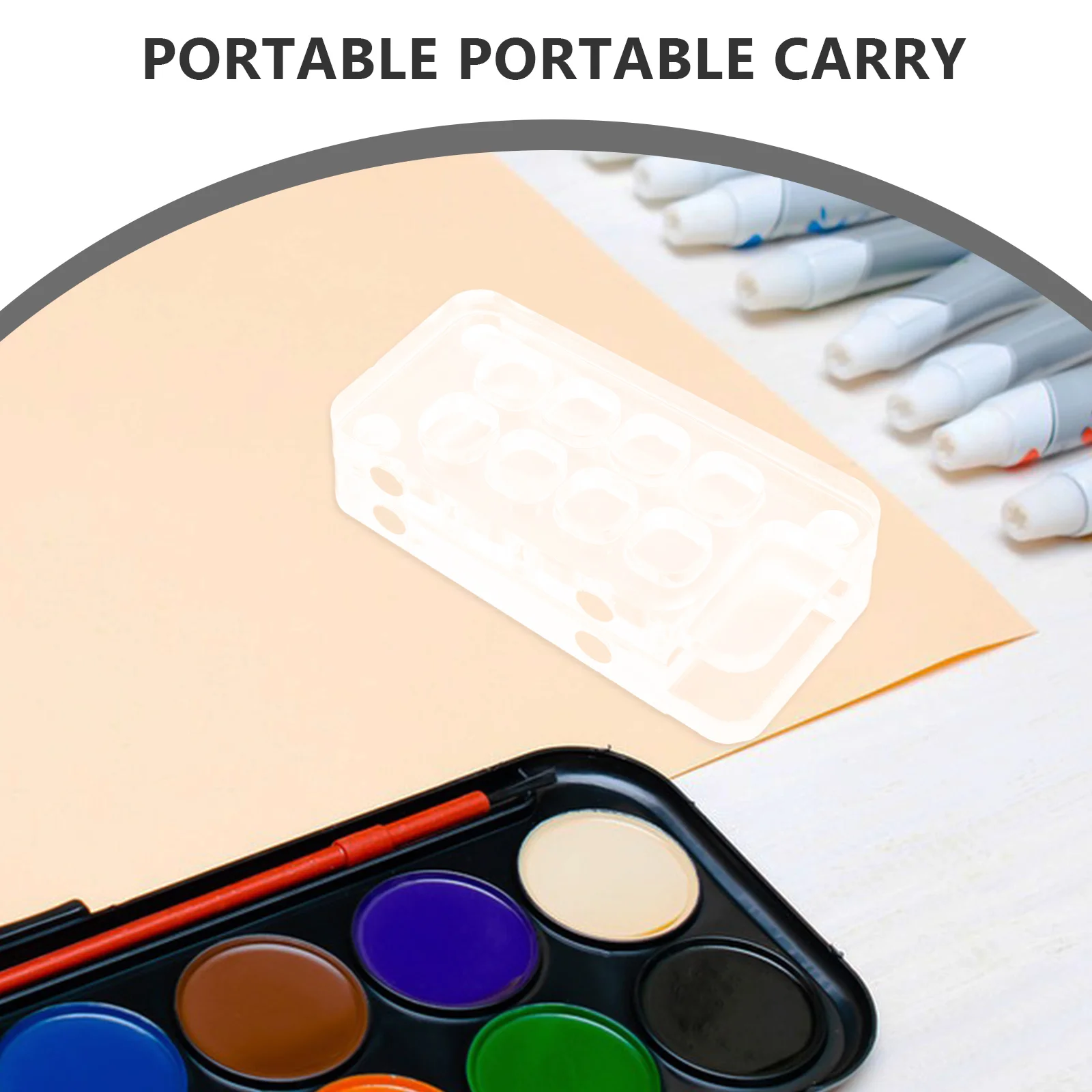 Портативная палитра для рисования с 8 сетками 8-луночная акриловая цветовая