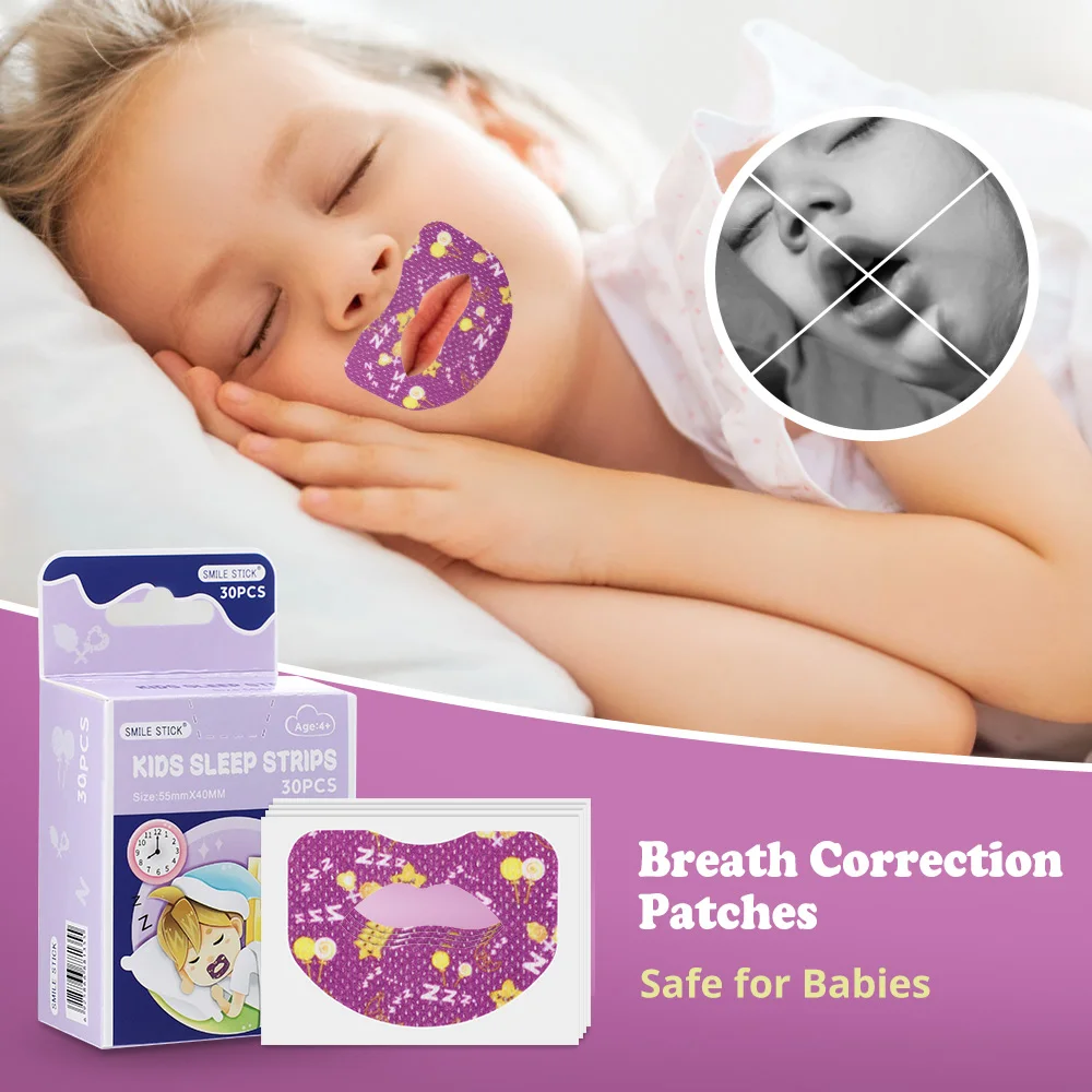 

Breathing Correction Sticker Sleeping Sticker Stop Snoring Stickers Children's Sleep Mouth Closure Tape to Prevent Mouth Opening