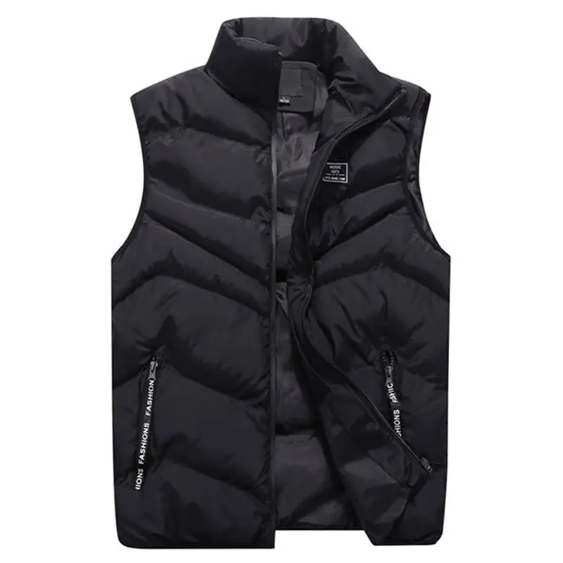 

2023 Hot Sale Men Fashion Vest Stand Collar Padded Thickeness Warm Autumn-Winter Casual Waistcoat for Men Daily Wear L66