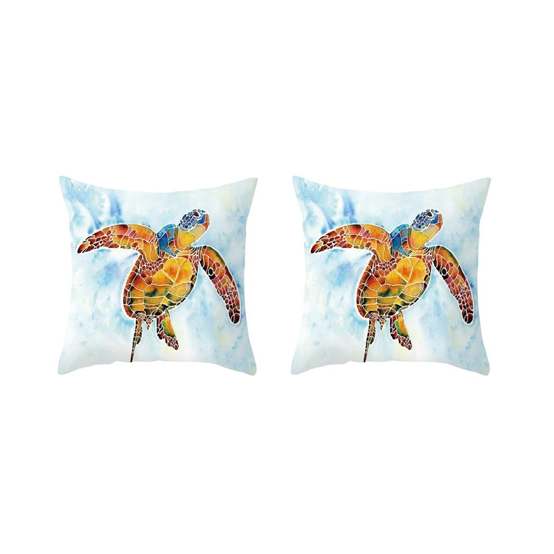 

Mediterranean Ocean Digital Print Peach Skin Pillow Cushion Cover Home Goods 4