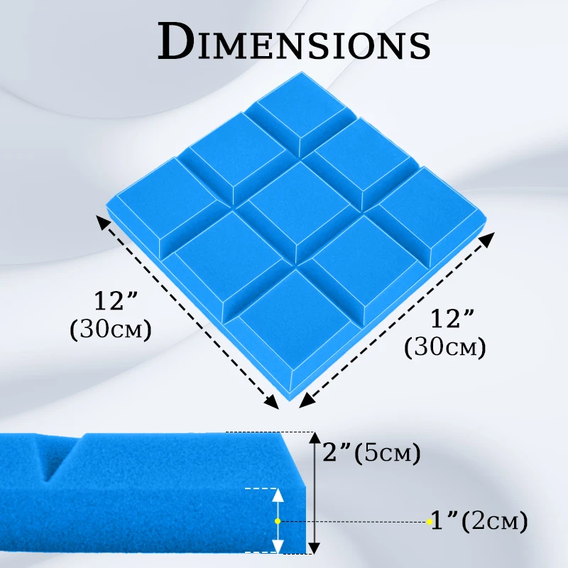 Акустическая пена TOUO 6/12/24 шт. звукостойкая настенная студийная акустическая