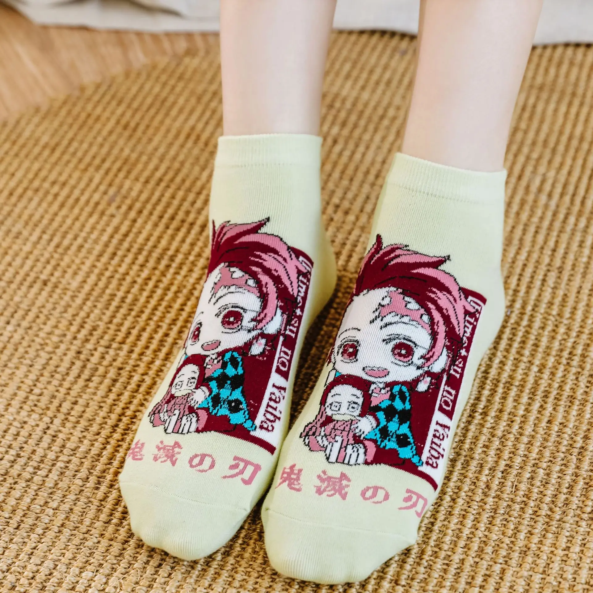 

Demon Slayer Kimetsu No Yaiba Sock Short Socks Cosplay Prop Cartoons Anime Kamado Tanjirou Kamado Nezuko Cotton Socks Halloween