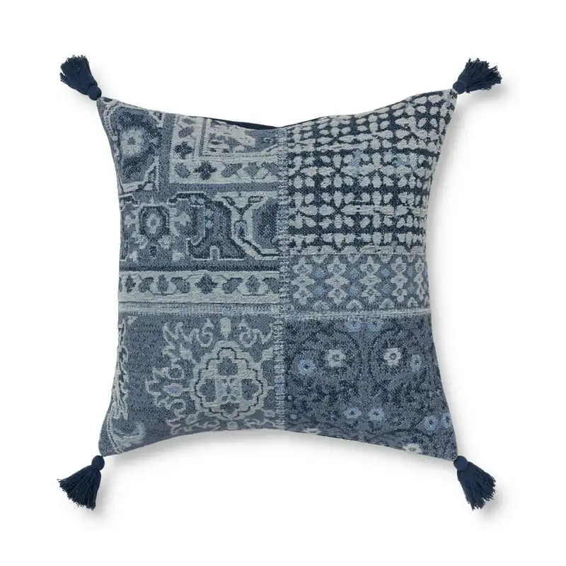 

Decorative Square Throw Pillow, 20" x 20", Denim, Single Pillow