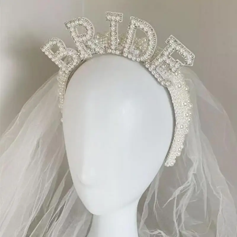 

Повязка на голову для невесты, обруч для волос ручной работы с бисером, повязка на голову, свадебный головной убор, свадебные аксессуары для волос для женщин, подарок на помолвку