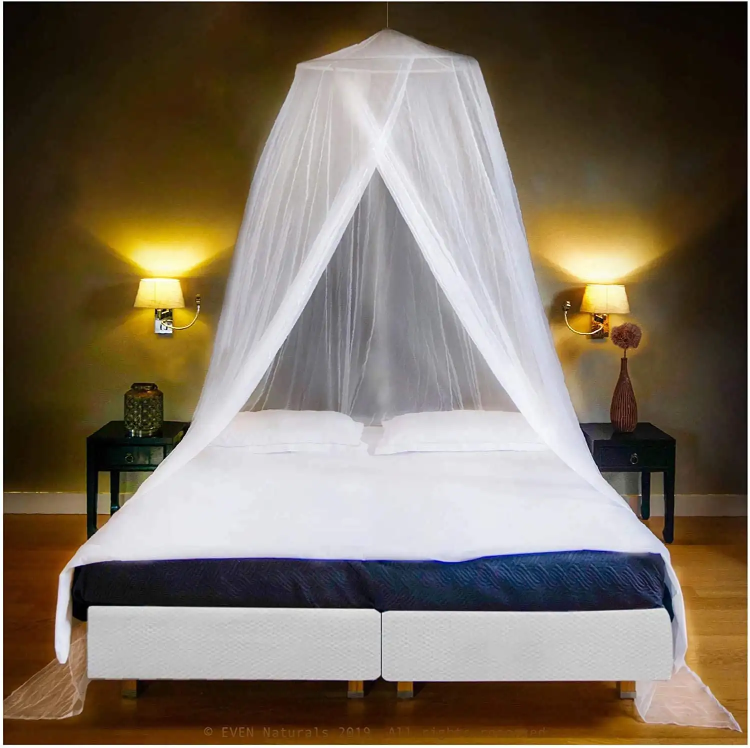 

Luxury Mosquito Net Bed , Ultra Large Bug Net Single to Size, Quick Easy Installation, Finest Holes Mesh 380, Curtain Netting