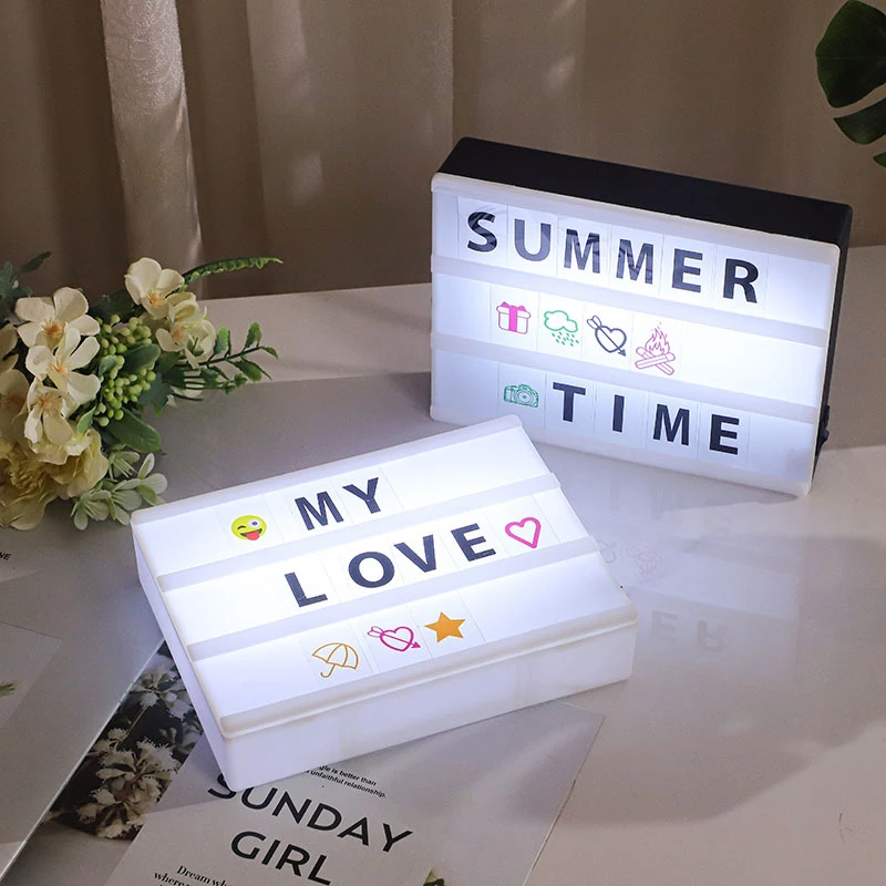 

Diy Puzzle LED Letter A4 Light Box Home Decoration Tanabata Proposal Confession Props Valentine's Day Romantic Gift Light