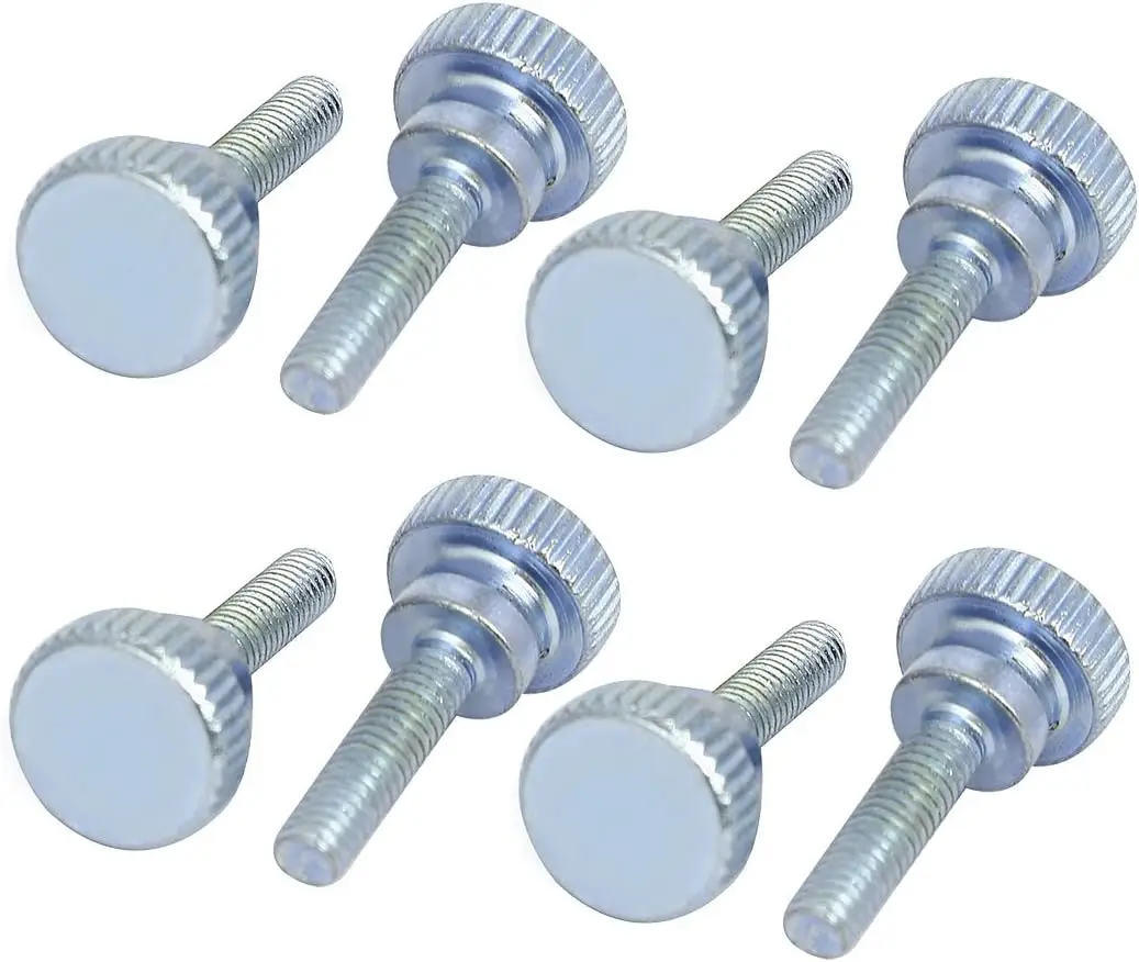 

M4x16mm Flat Knurled Head Fully Threaded Thumb Screws Bolts Fastener 8pcs