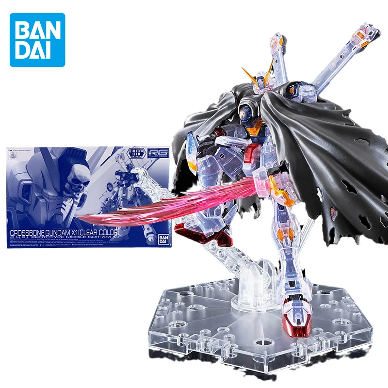 Anime Figure Rg 1/144 X-1 Crossbone Gundam Action Figures Transparent Color Toys Gifts For Kids