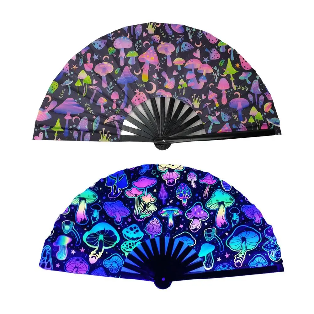 Портативный ручной светоотражающий складной веер легкий маленький в форме гриба