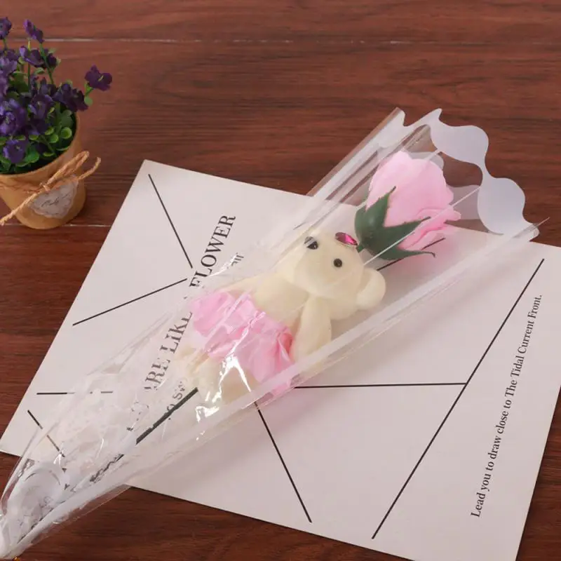 

Single Little Bear Soap Flower Birthday Simulation Soap Flower Holiday Activity Party Practical Bouquet Fake Art Decoration