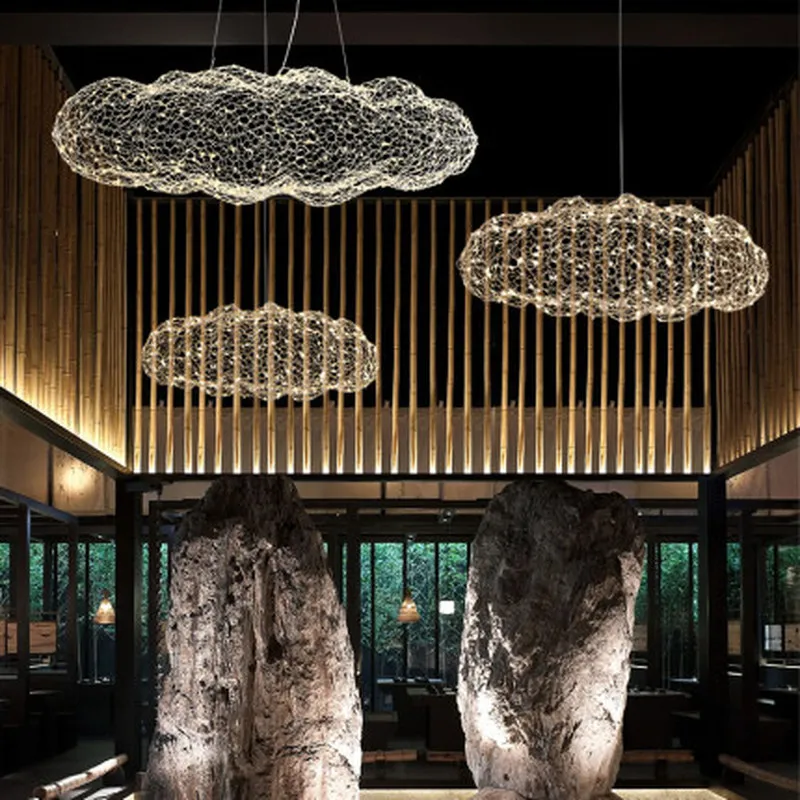 

Modern Creative Cloud Pendant Lights Luxury Led Pendant Lamp Living Room Hotel Lobby Restaurant Bar Firefly Suspension Luminaire