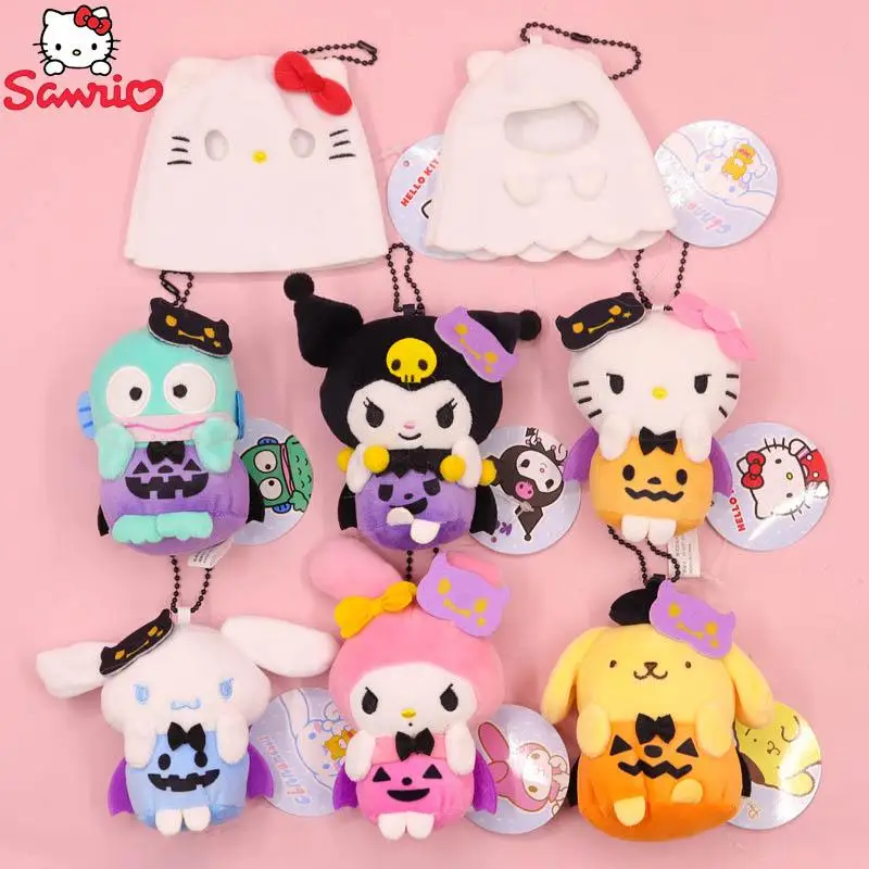 

Sanrio Hello Kitty Kuromi Cinnamoroll Creativity Halloween Pendant Plush Toy Accessories Mini Portable Versatile Girlfriend Gift
