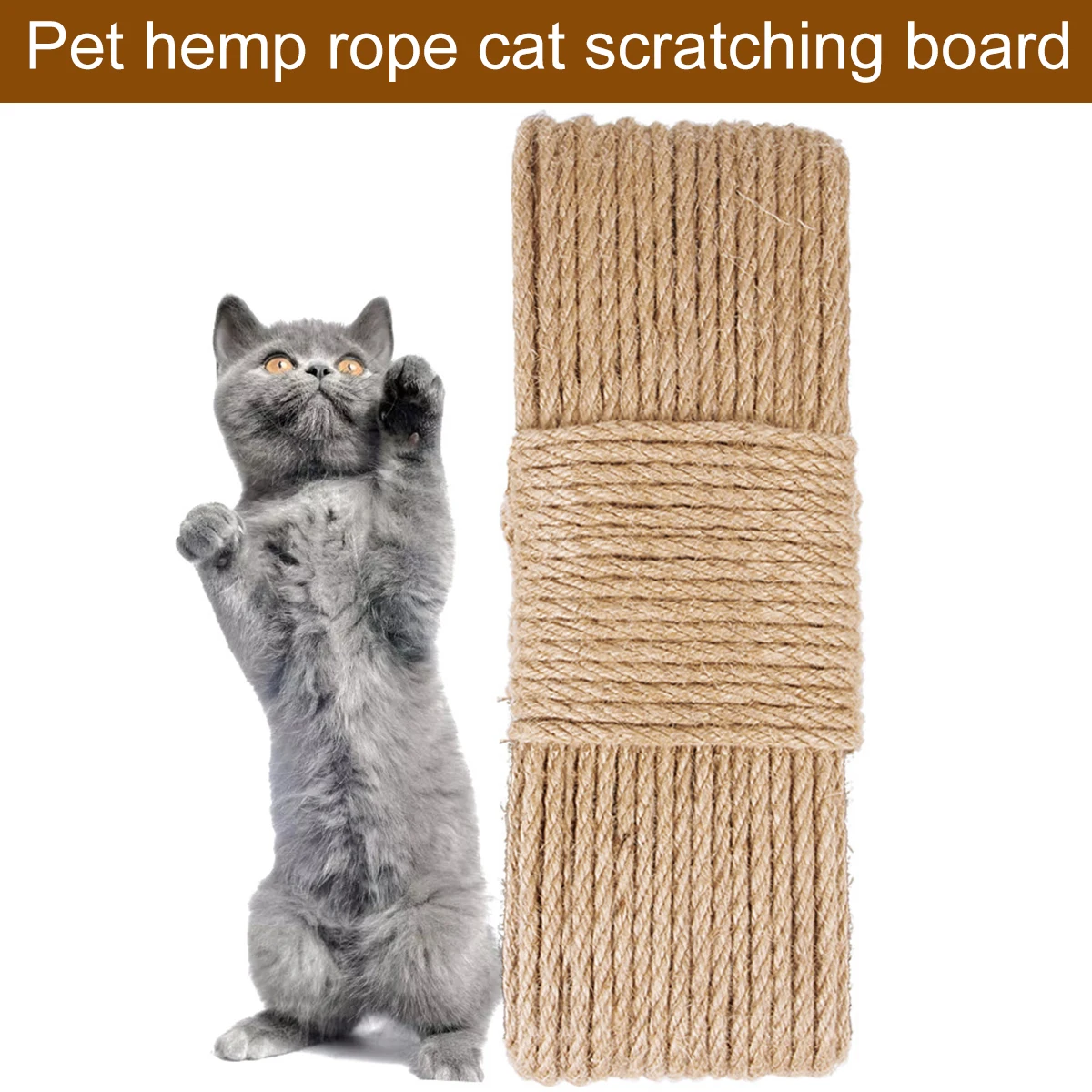 

Hemp Rope 50 Meter Heavy Duty Natural Twine for Cat Scratching Post DIY Multipurpose Jute Rope Hemp Ropes for Cat Scratcher Tree