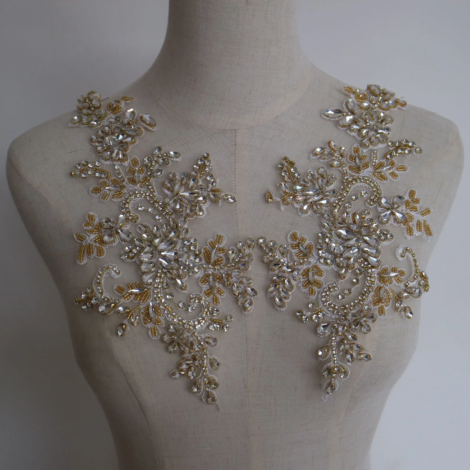 Роскошные стеклянные стразы аппликации для одежды сделай сам бусины ручной