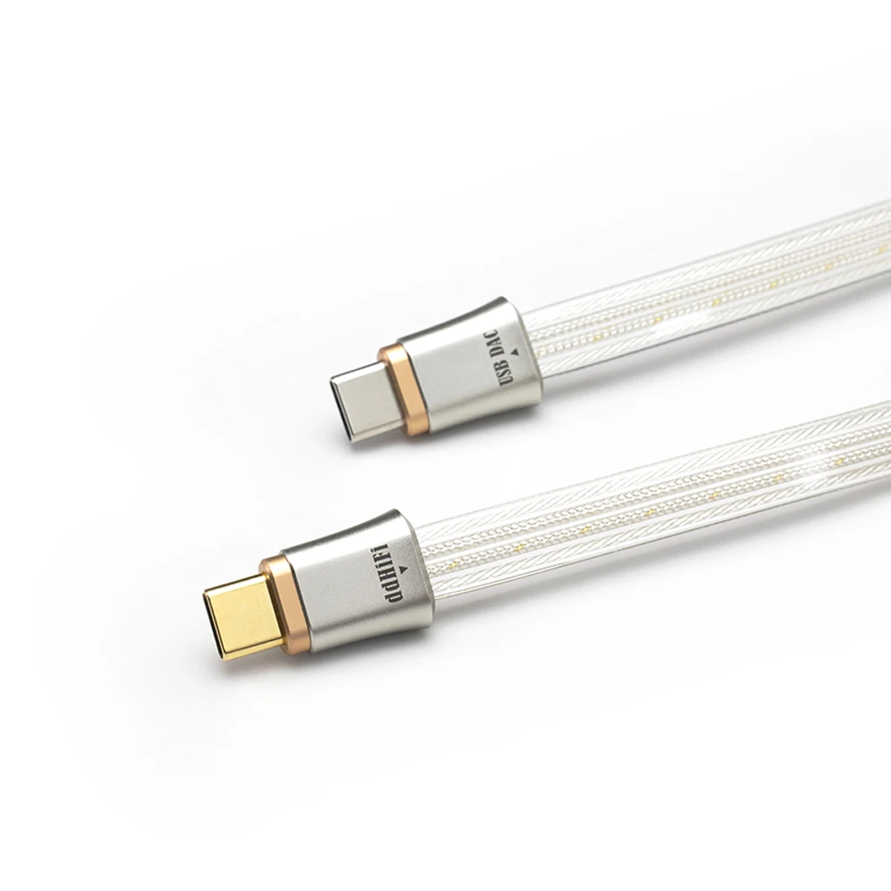 Фото DD ddHiFi TC19CC (Comet) Флагманский цифровой сигнальный кабель USB-C - USB-C OTG из чистого серебра, четырехпроводная параллельная конструкция, 10 см. №2