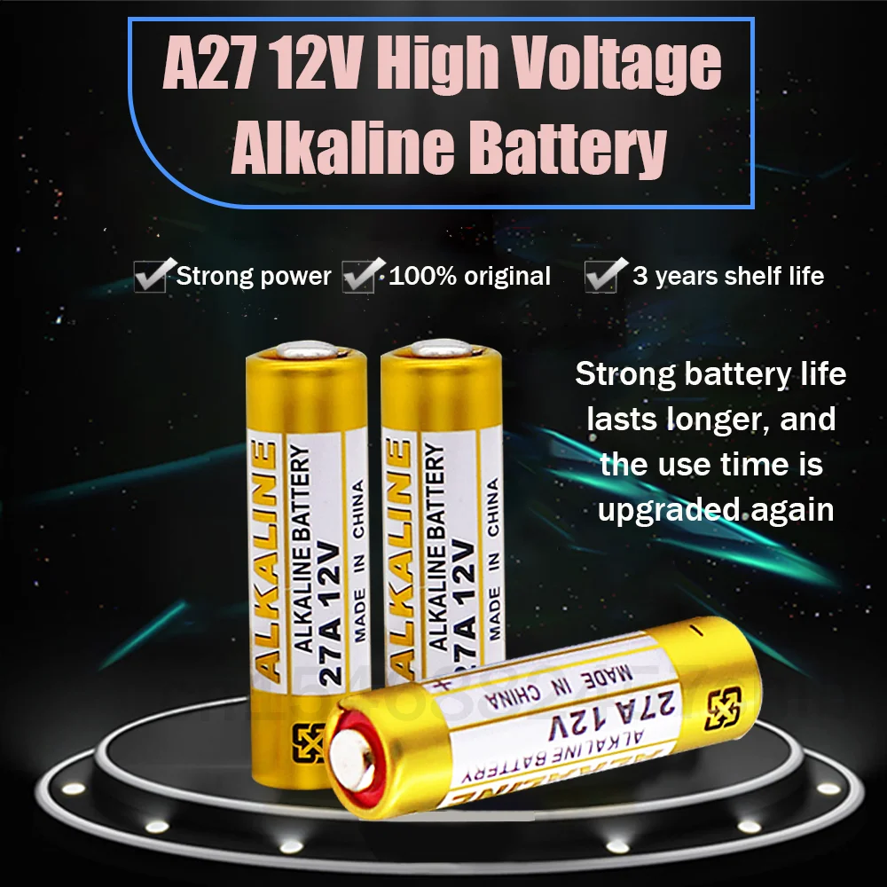Щелочная батарея G27A MN27 MS27 GP27A L828 V27GA ALK27A A27BP K27A VR27 R27A для часов пультов ДУ 100 шт. |