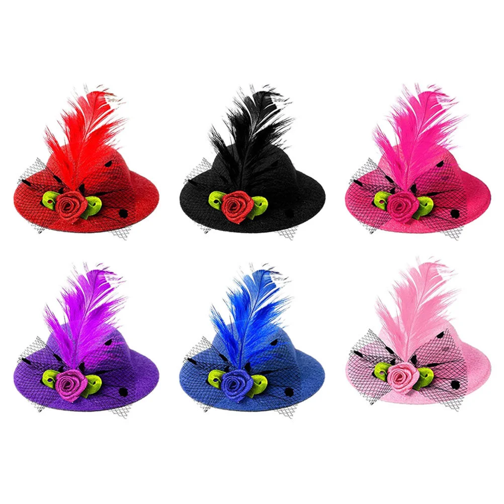 

6 Pcs Pet Chicken Hat Adjustable Bird Portable Hen Compact Miniture Decoration Interesting Parrot Pet Accessories Wear-resistant