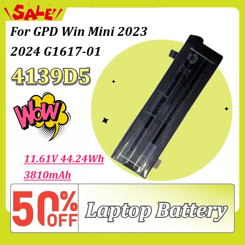 Фото Сменная литий-ионная батарея для ноутбука GPD Win Mini 2023 2024 G1617-01 4139D5, 11.61В 3810мАч 44.24Втч