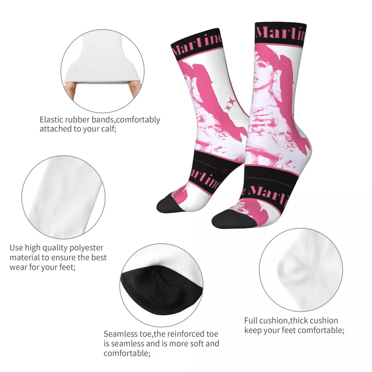 Забавные сумасшедшие носки для мужчин Badass в стиле хип-хоп Harajuku Melanie Martinez